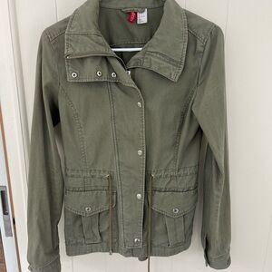 H&M Khaki Utility Jacket for Women